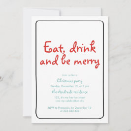 WeihnachtsParty essen Getränk ist das fröhliche Einladung
