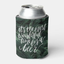 WeihnachtsParty Funny Green Can Cooler