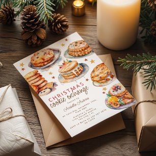 Weihnachtsparty für festlichen Keksaustausch Einladung