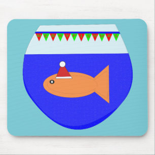 WeihnachtsParty Goldfish Mousepad