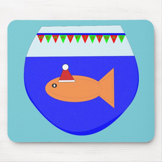 WeihnachtsParty Goldfish Mousepad (Vorne)