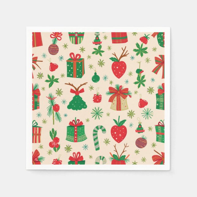 WeihnachtsParty Napkins Serviette (Vorderseite)
