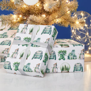 Weihnachtspass im weißen Hintergrund Geschenkpapier