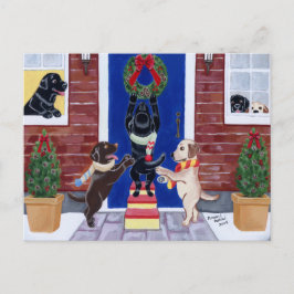 Weihnachtspass Labradors Feiertagspostkarte
