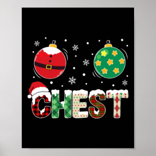 Weihnachtspass Matching Couple Family Chestnut Män Poster