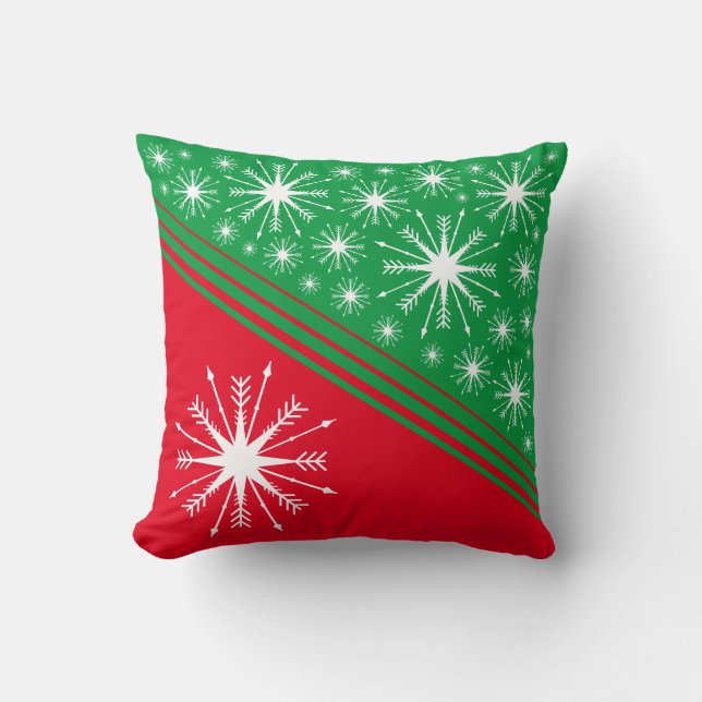 Weihnachtspass | Schneeflocken Kissen (Vorderseite)