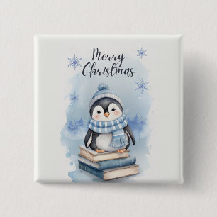 Weihnachtspenguin Button
