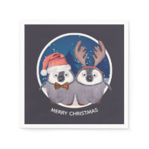 Weihnachtspenguin Couple Adorable Personalisiert