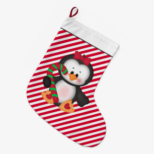Weihnachtspenguin Feiertags-Cartoon-Strumpf Großer Weihnachtsstrumpf