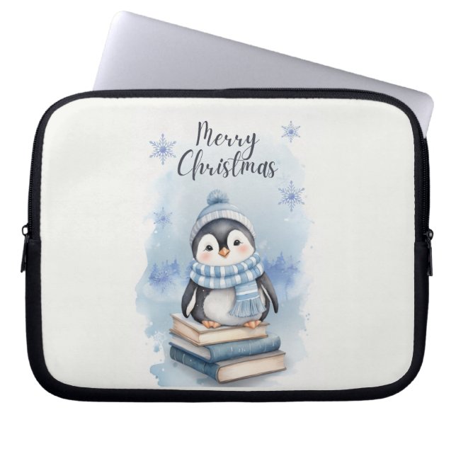 Weihnachtspenguin Laptopschutzhülle (Vorderseite)