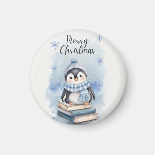 Weihnachtspenguin Magnet (Vorne)