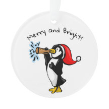 WeihnachtsPenguin mit Horn