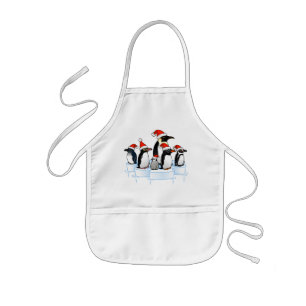 Weihnachtspenguin-Party Kinderschürze