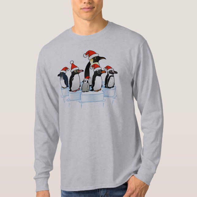 Weihnachtspenguin-Party T-Shirt (Vorderseite)