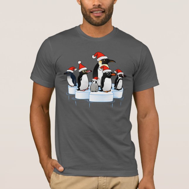 Weihnachtspenguin-Party T-Shirt (Vorderseite)