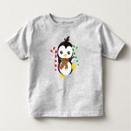 Weihnachtspenguin, Pinguin mit Scarf, Candy Cane Kleinkind T-shirt