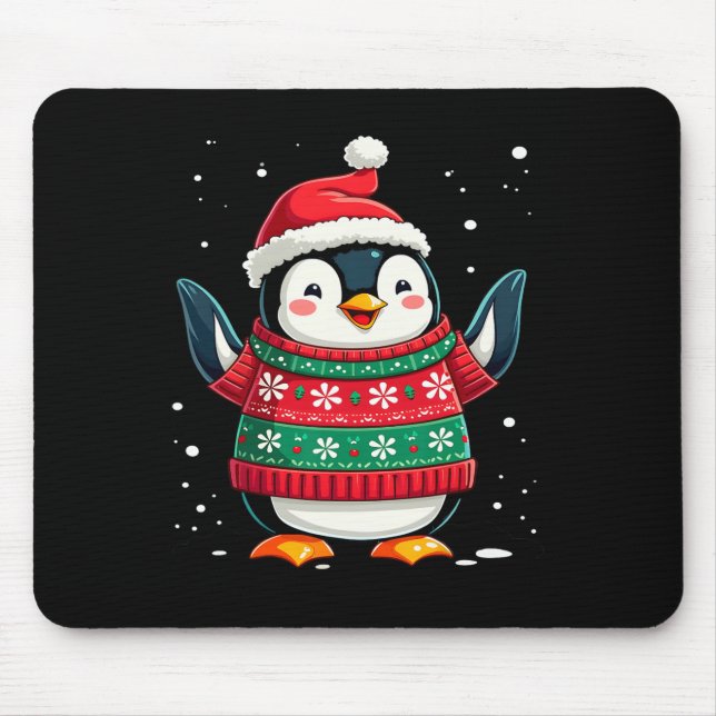 Weihnachtspenguin Santa Mousepad (Vorne)