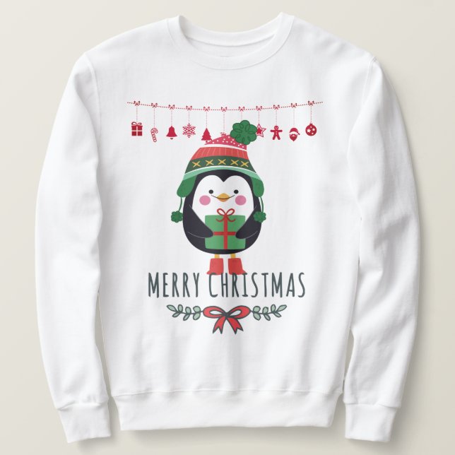 Weihnachtspenguin Sweatshirt (Design vorne)