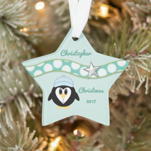 Weihnachtspenguine Grandson Ornament