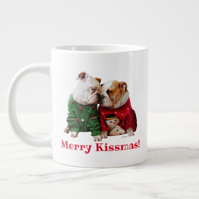 Weihnachtspersonal in den Süßen Jumbo-Tasse (Links)
