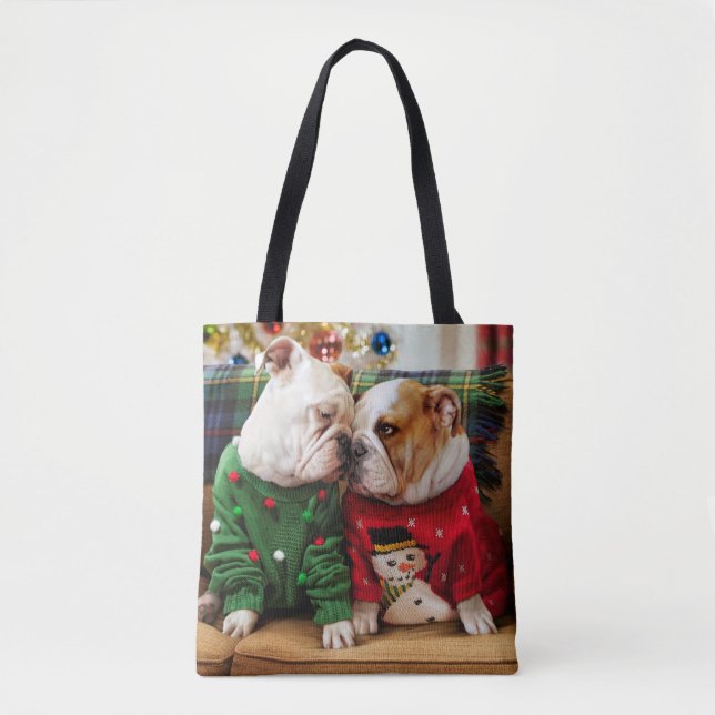 Weihnachtspersonal in den Süßen Tasche (Vorderseite)