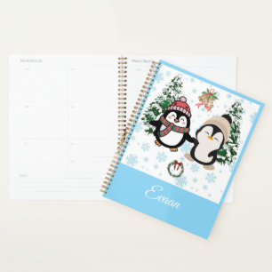 Weihnachtspersonalisiertes Spiralnotizbuch-Planer Planer