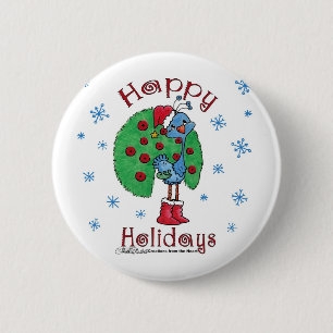 Weihnachtspfau Button