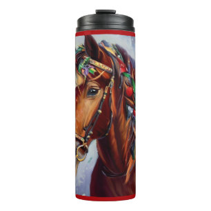 Weihnachtspferd 2 thermosbecher