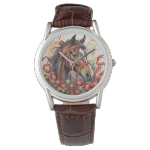 Weihnachtspferd Armbanduhr