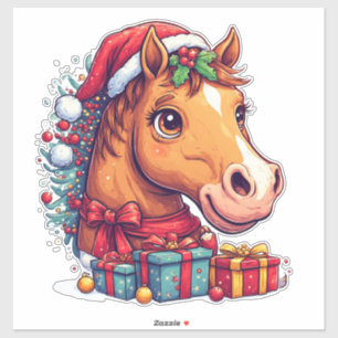 Weihnachtspferd Aufkleber