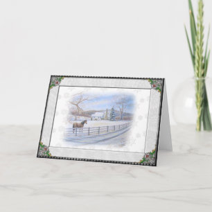 Weihnachtspferd Feiertagskarte