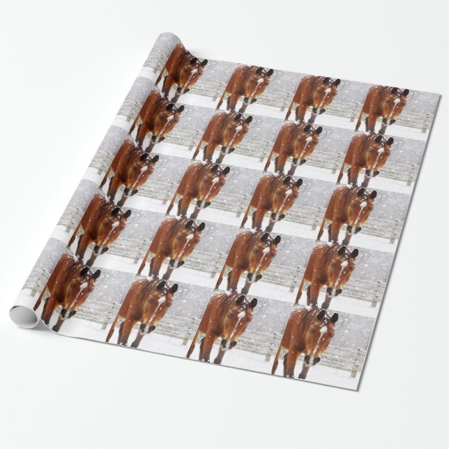 Weihnachtspferd Geschenkpapier (Ungerollt)