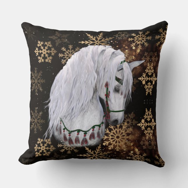 Weihnachtspferd Kissen (Vorderseite)