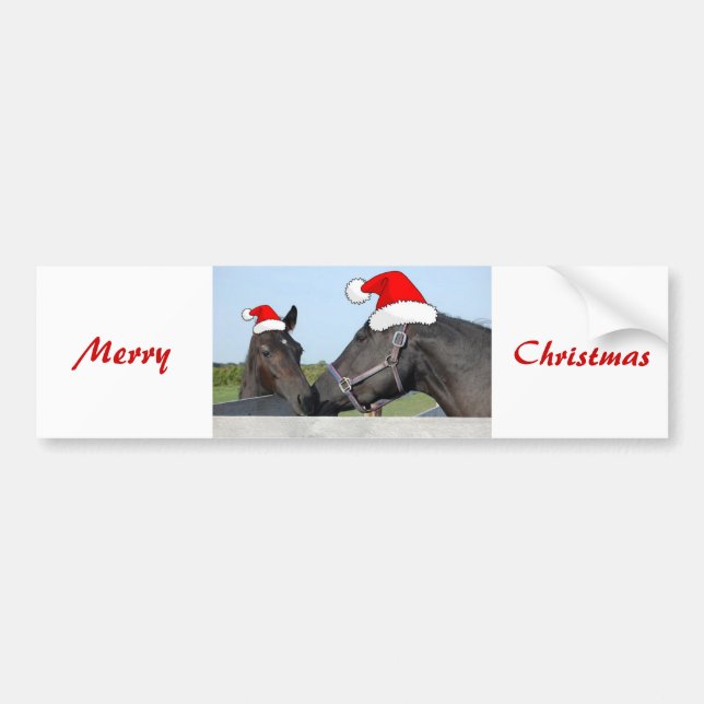 Weihnachtspferd & Pony Autoaufkleber (Vorne)
