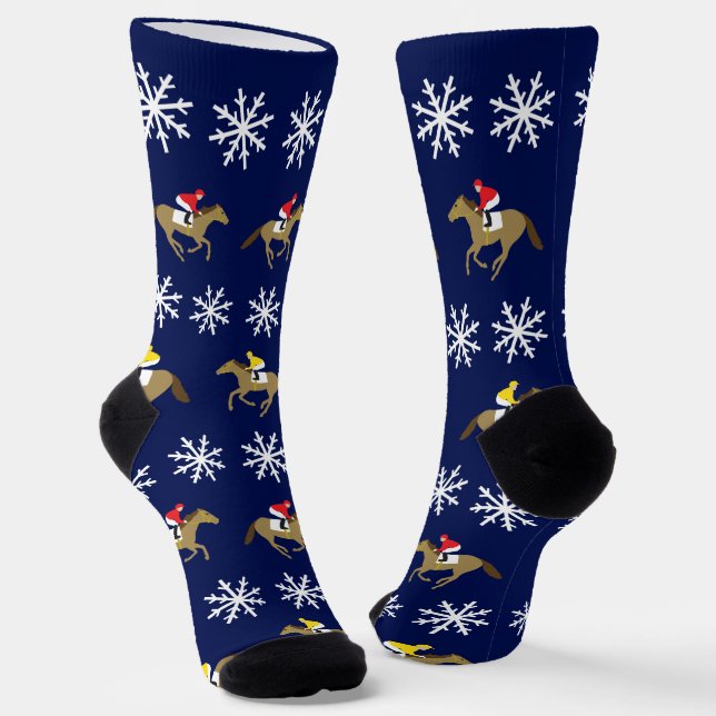 Weihnachtspferd Socken (Gewinkelt)