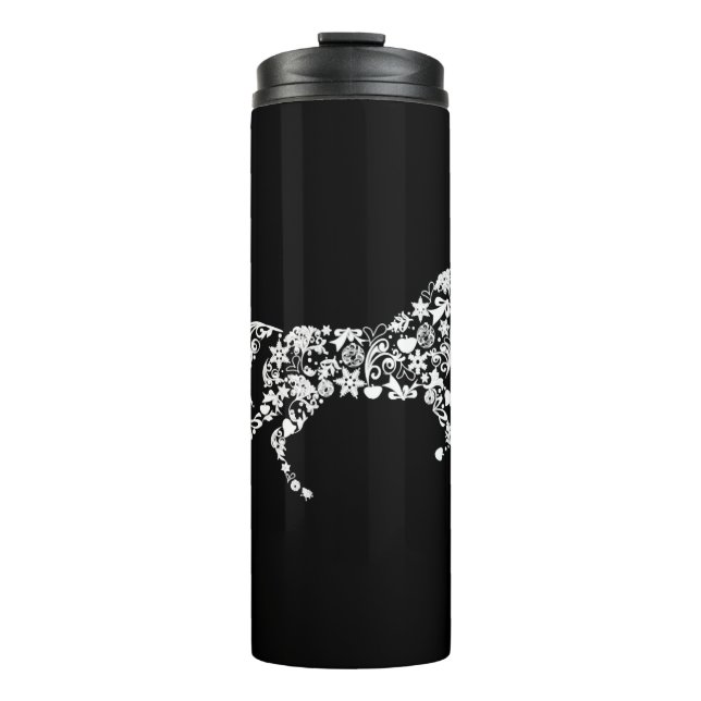 Weihnachtspferd Thermosbecher (Vorderseite)