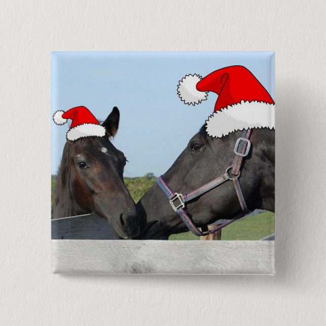 Weihnachtspferd und Pony Button (Vorderseite)