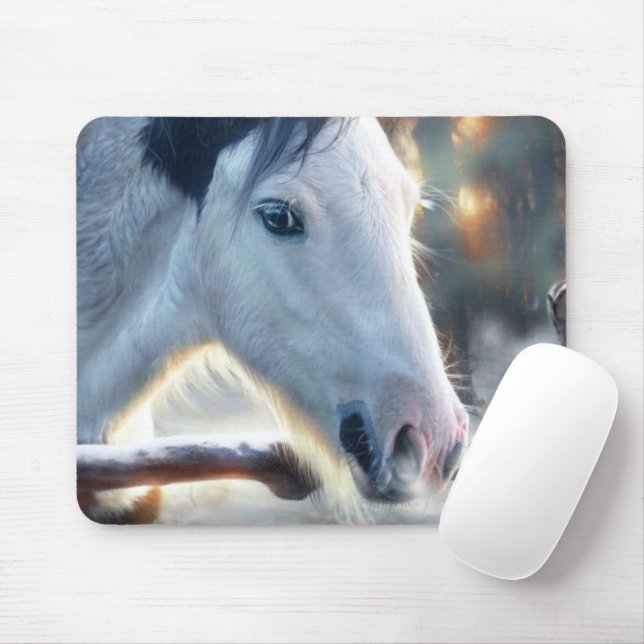 Weihnachtspferd und wunderschönes Eule Mousepad (Mit Mouse)