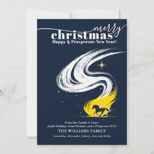 Weihnachtspferd Western Prosperous 2026 Kalender Feiertagskarte