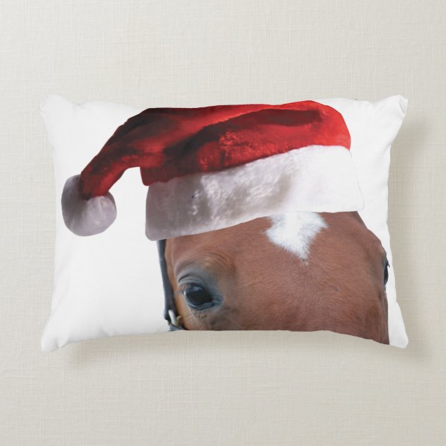 Weihnachtspferd Zierkissen (Vorderseite)