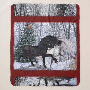 Weihnachtspferde 2022 - Farbe ändern Sherpadecke
