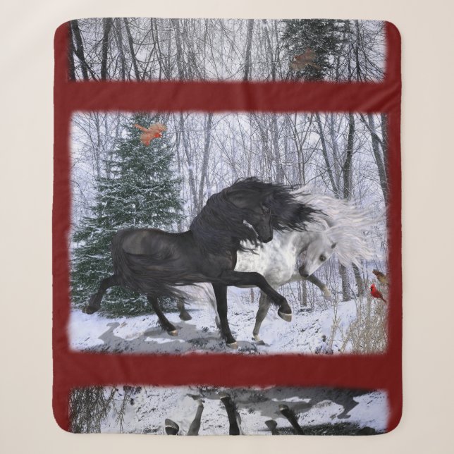 Weihnachtspferde 2022 - Farbe ändern Sherpadecke (Vorderseite)