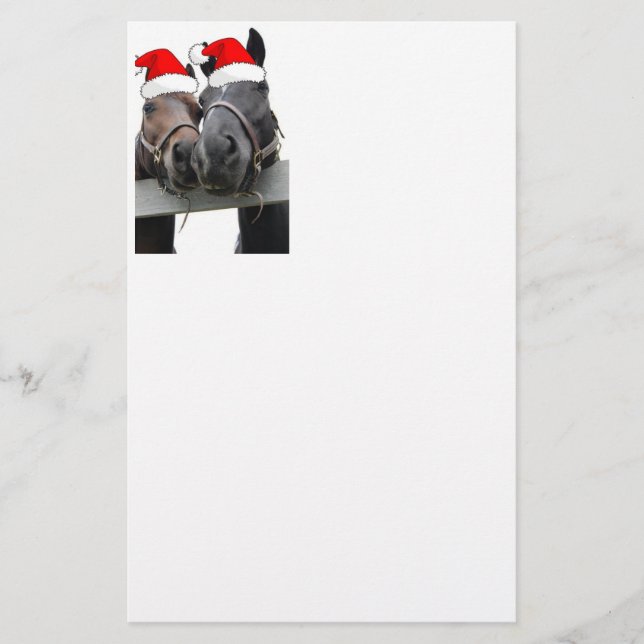Weihnachtspferde Briefpapier (Vorderseite)