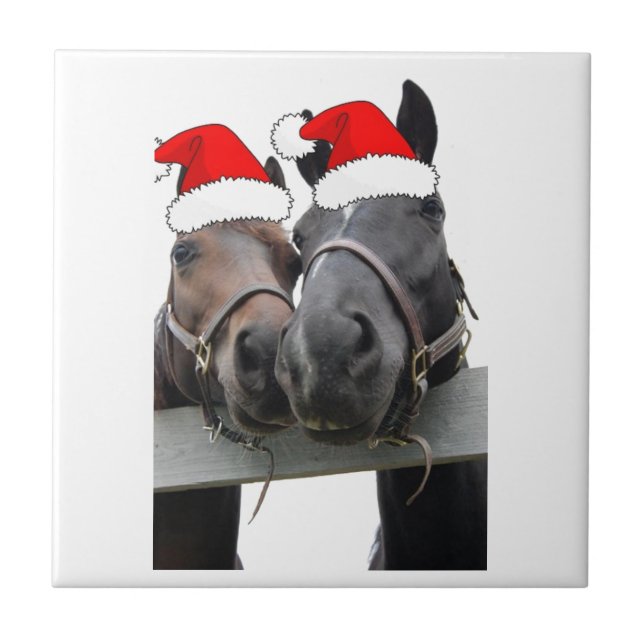 Weihnachtspferde Fliese (Vorderseite)