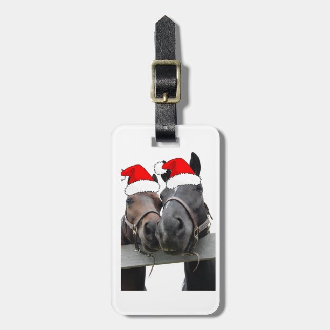 Weihnachtspferde Gepäckanhänger (Vorderseite vertikal)