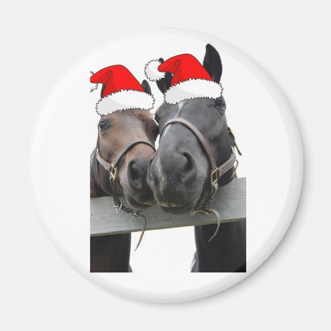 Weihnachtspferde Magnet (Vorne)