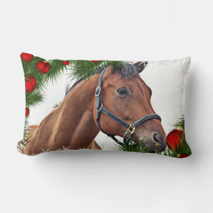 Weihnachtspferde Niedlich Pony PferdeEquine Lendenkissen