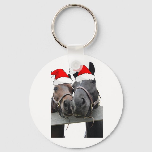 Weihnachtspferde Schlüsselanhänger (Vorderseite)