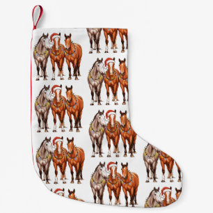 Weihnachtspferde Western Cowboy Santa Hut Farm Kleiner Weihnachtsstrumpf