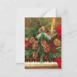 Weihnachtspiano Budget Mini Mitteilungskarte